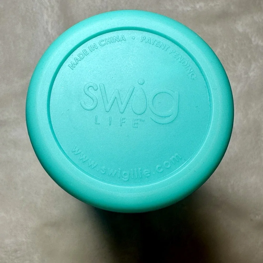 Swig Life Skinny Can Cooler Purple Blue Watercolor 12oz Teal Lid